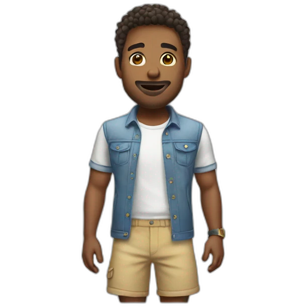 Flirty  man in shorts emoji