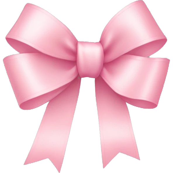 light pink ribbon bow emoji