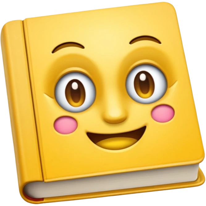Crea un emoji de un libro dando una vuelta de 360 grados emoji