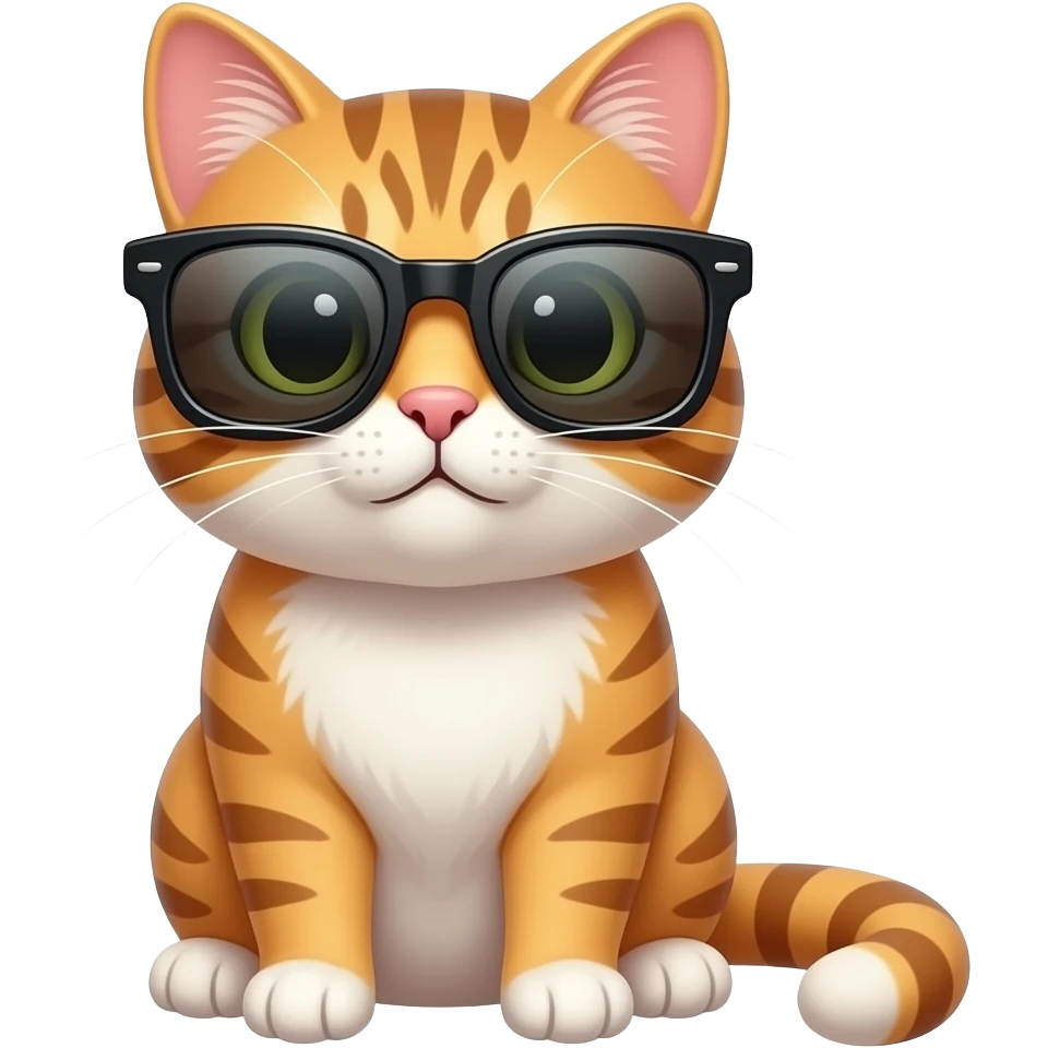 Cat wearing sunglasses emoji