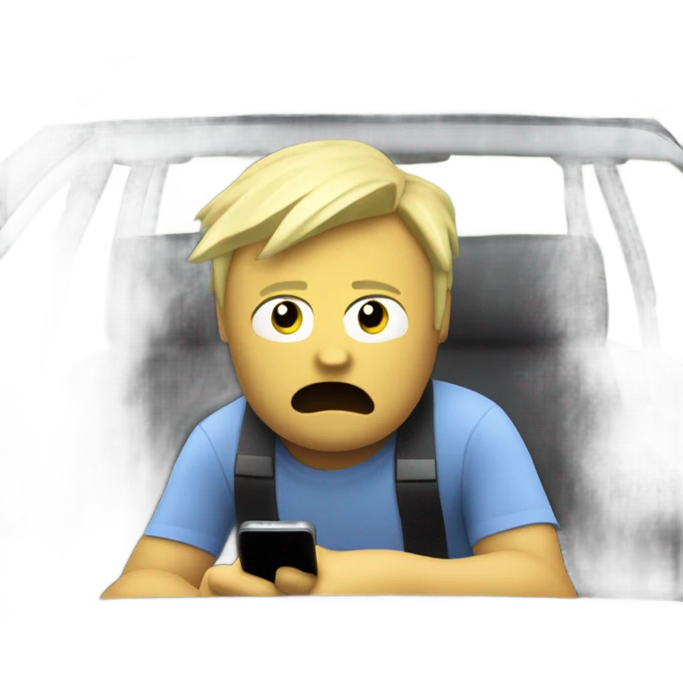 Roblox Noob in a car asking how do I talk emoji
