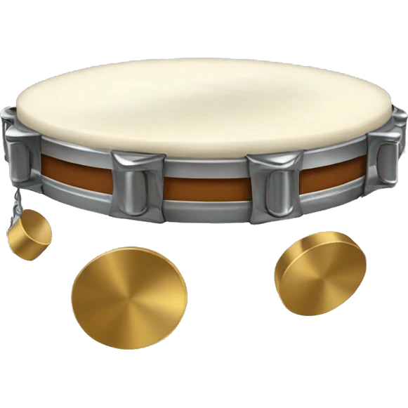 tambourine with metal jingles emoji