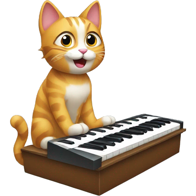 cat play with keyboard emoji