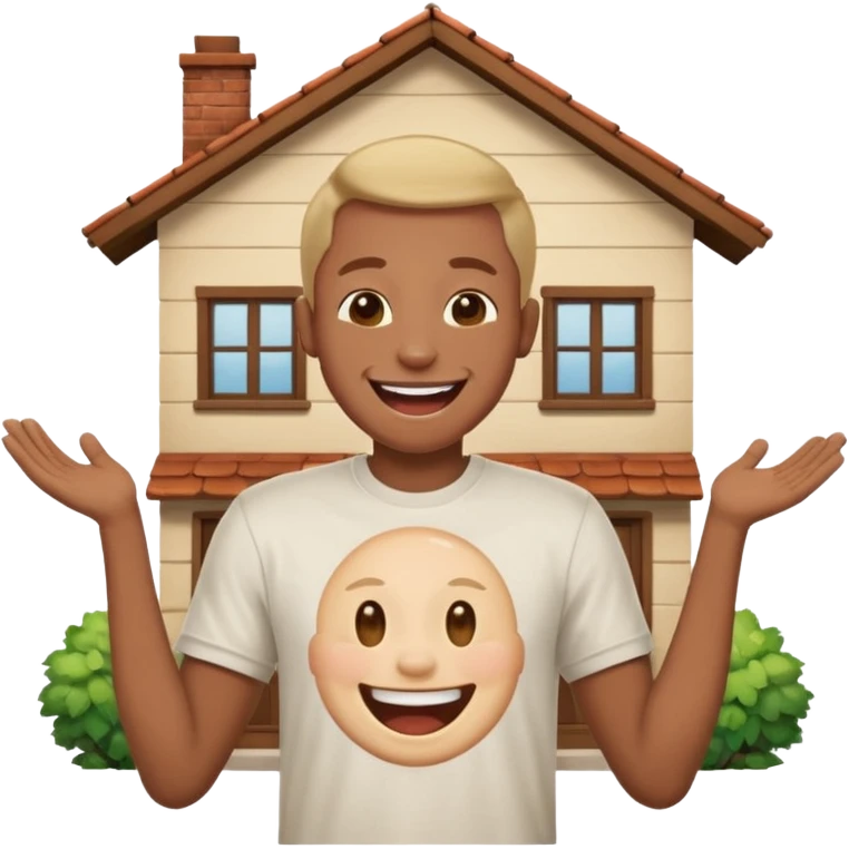 Inside my house laughing emoji