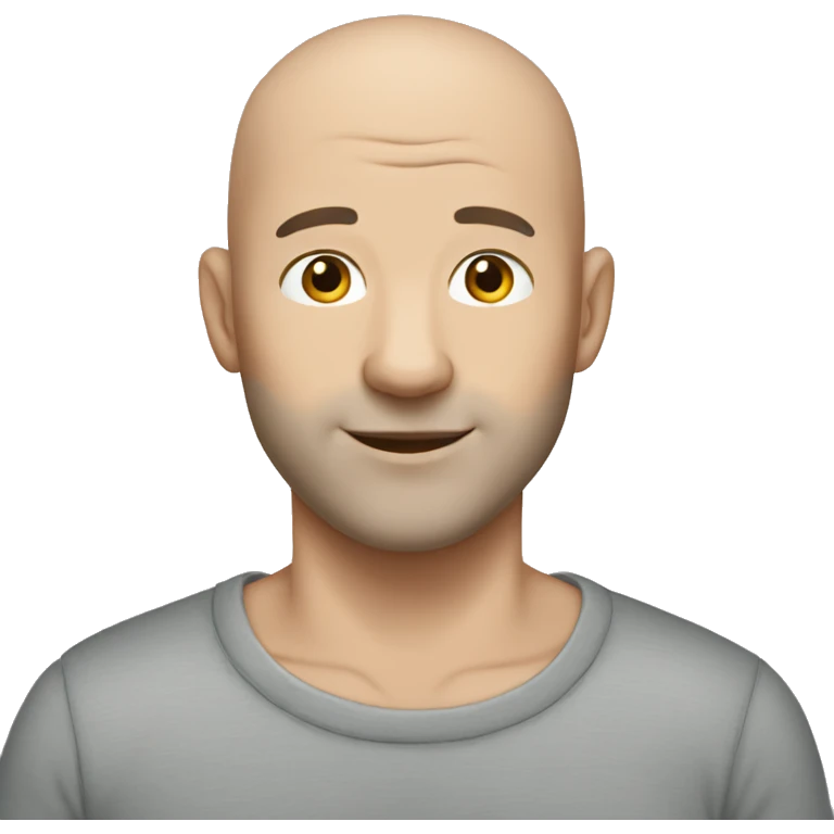 Male, caucasian, grey bear, no hair (bald) emoji