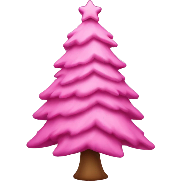 Pink Christmas tree emoji