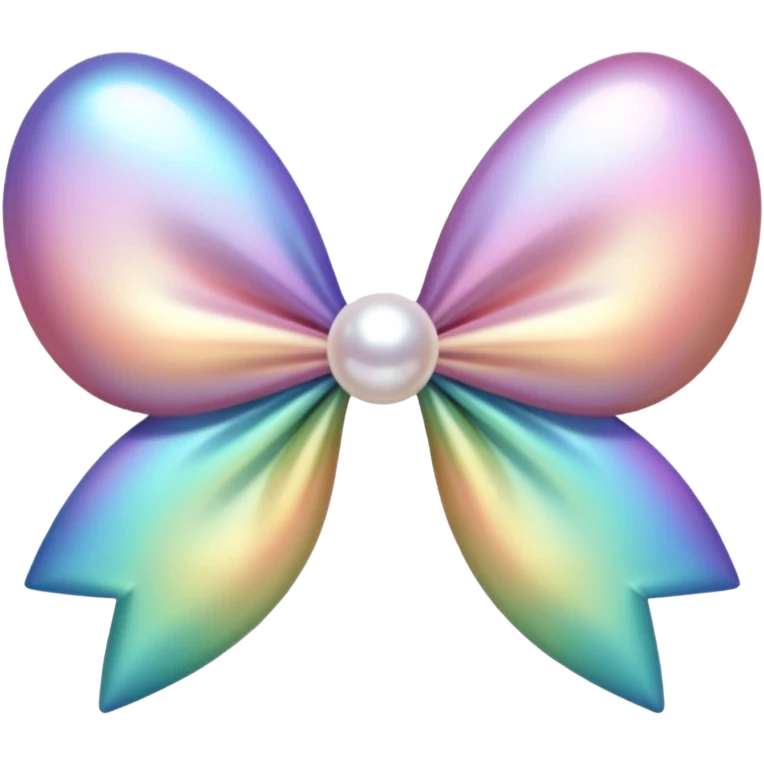 Pearl coquette bow emoji
