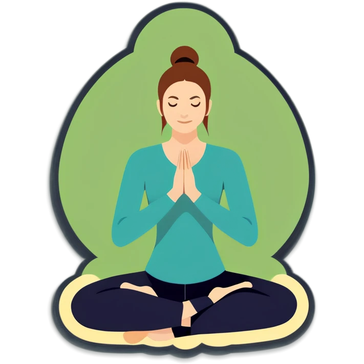 Yoga and deep breath  emoji