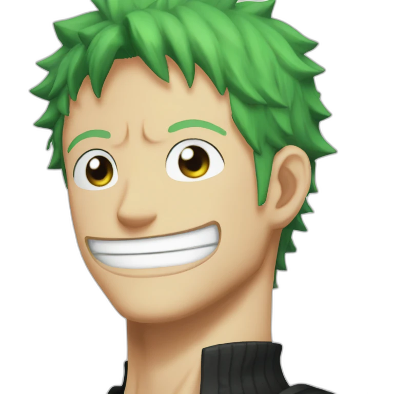 One piece Zoro smiling emoji