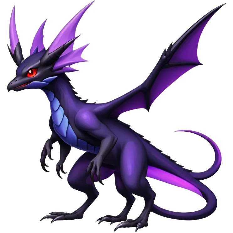 Shiny Dark Nargacuga-Noibat-Noivern-Hybrid (Full body) emoji