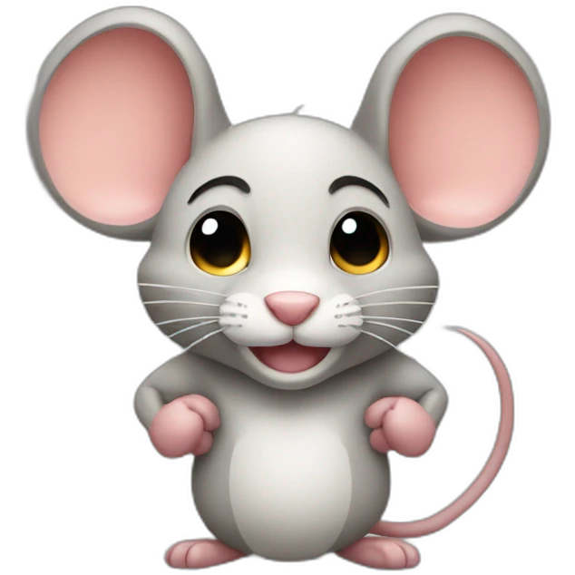 Mouse with huge biceps emoji