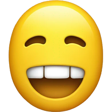 smiling emoji with yellow bone in his mouth  emoji