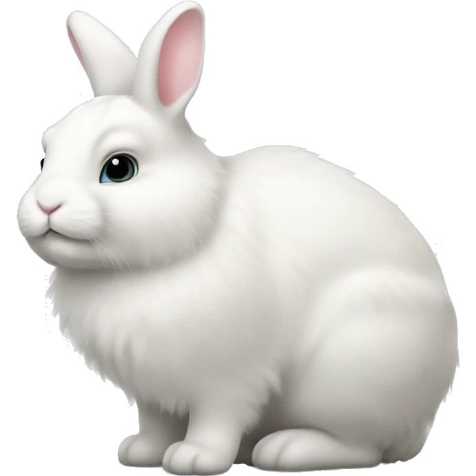 Fat little fluffy white bunny emoji