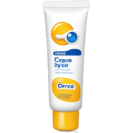 eye cream bottle with label cerave style  emoji