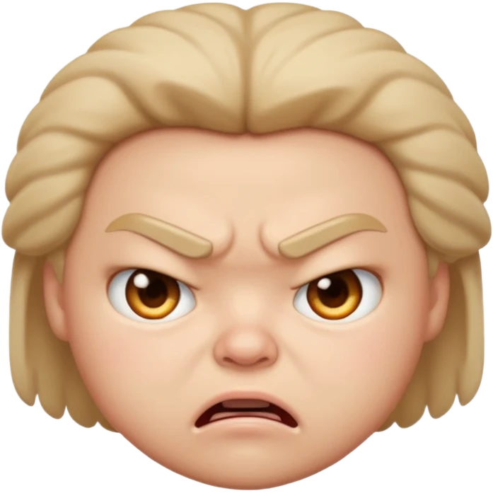 Angry but cute puffed face emoji