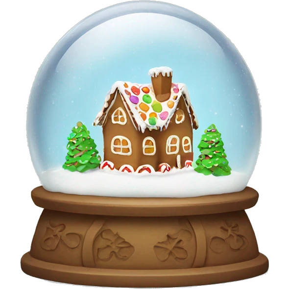 gingerbread house in a snowglobe emoji