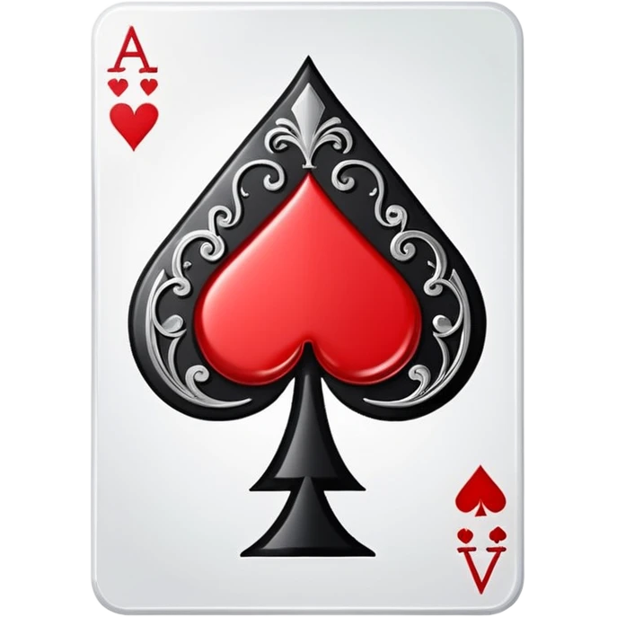 spinning playing card that switches between ace of spades, ace of hearts, ace of clubs, and ace of diamonds each rotation emoji