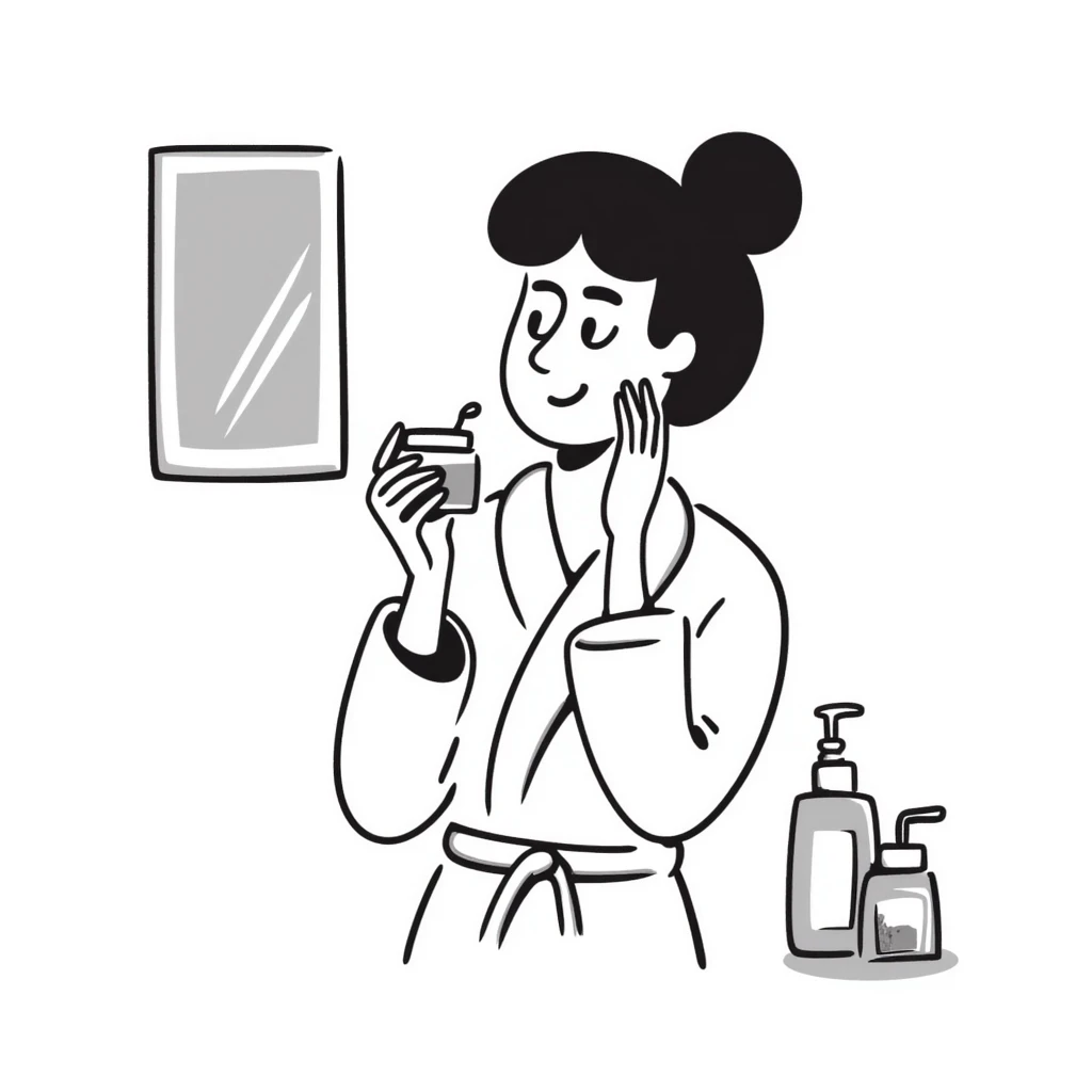 woman skincare routine emoji