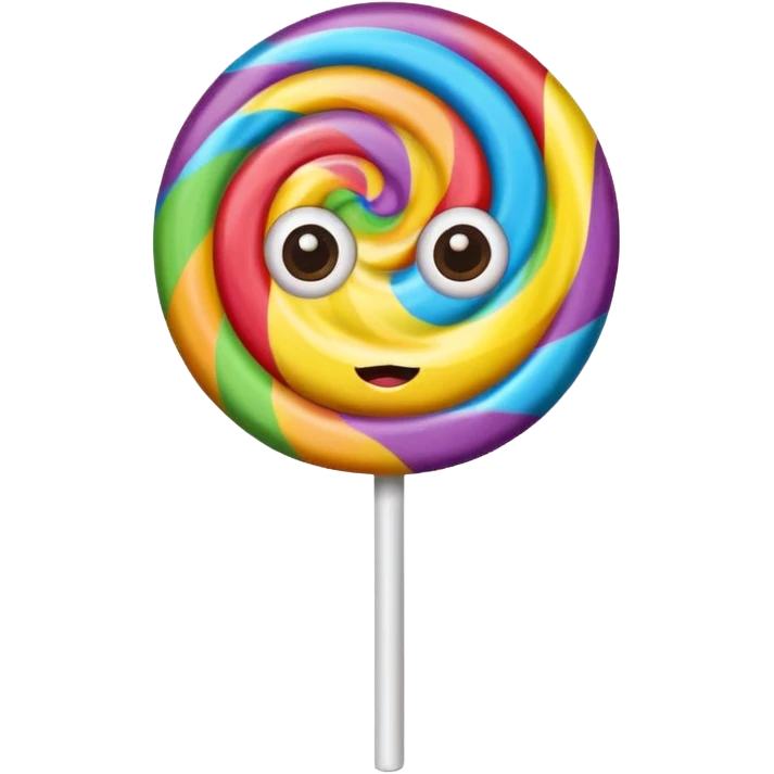 lollipop with eyes and hair  emoji