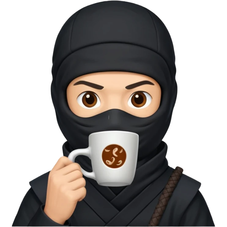 Do ninja mixed with a coffe emoji