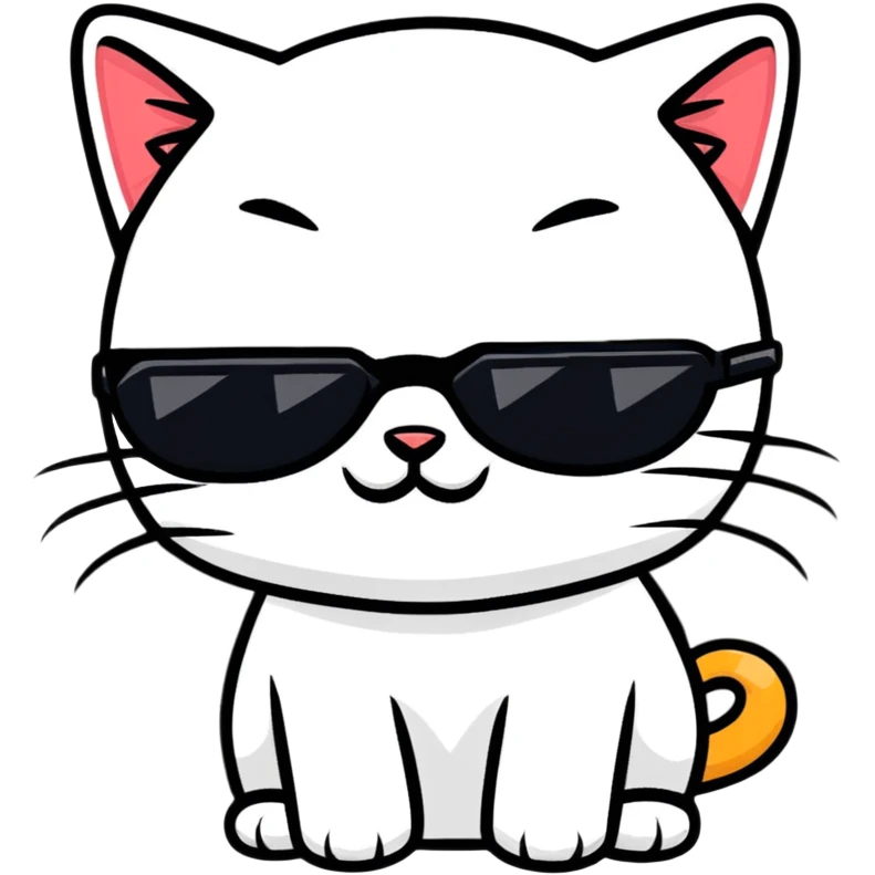 Cat with sunglasses emoji