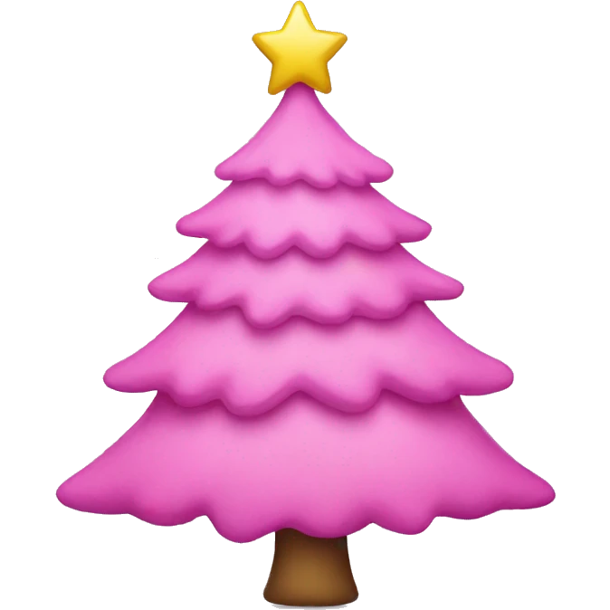 Pink Christmas tree emoji