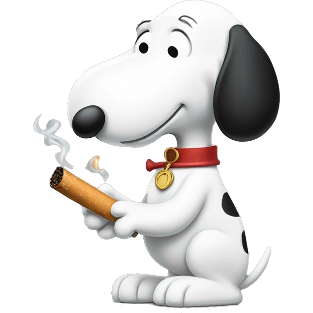 snoopy holding cigarette  emoji