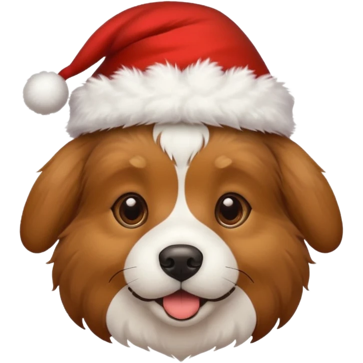 Hondje met kerstmuts emoji
