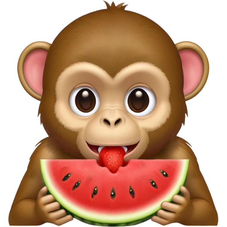 Monkey eating watermelon  emoji