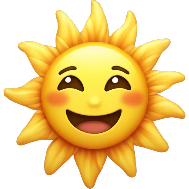Cute sun emoji