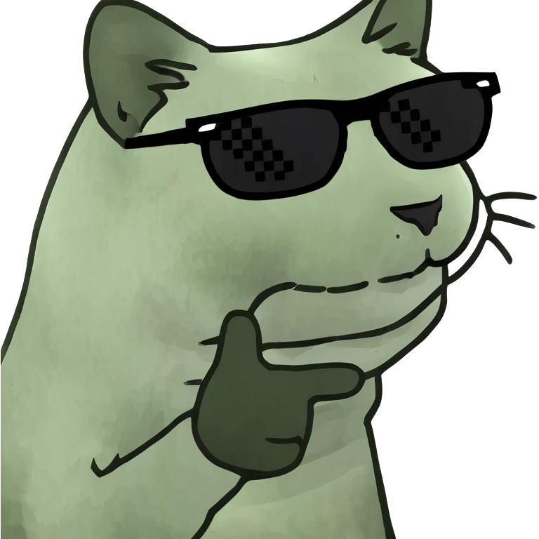 Cat with sunglasses emoji