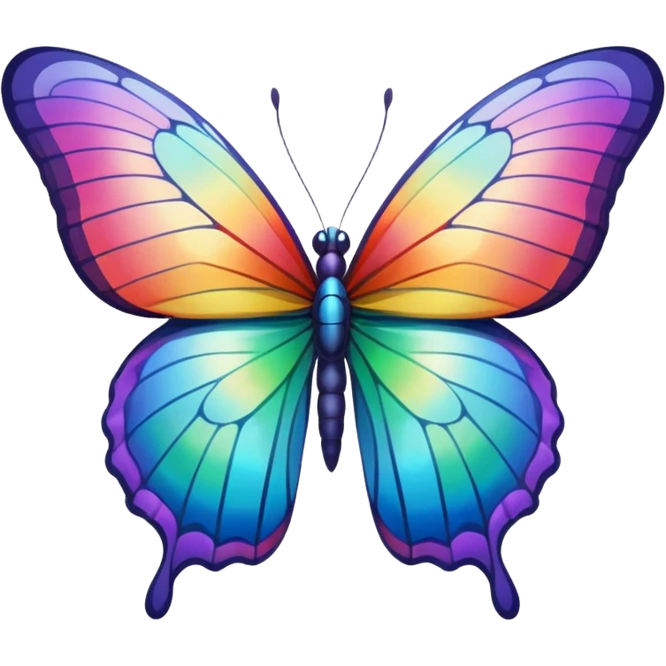 Rainbow butterfly  emoji