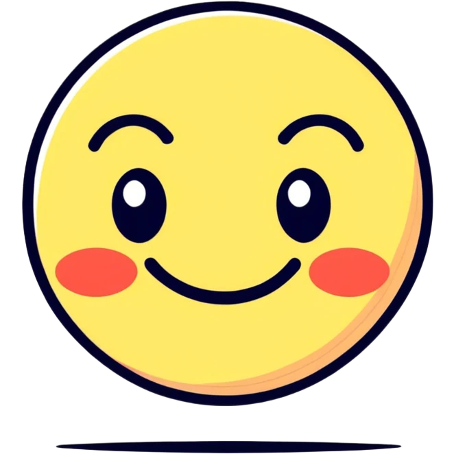 Pixelated smiling face  emoji