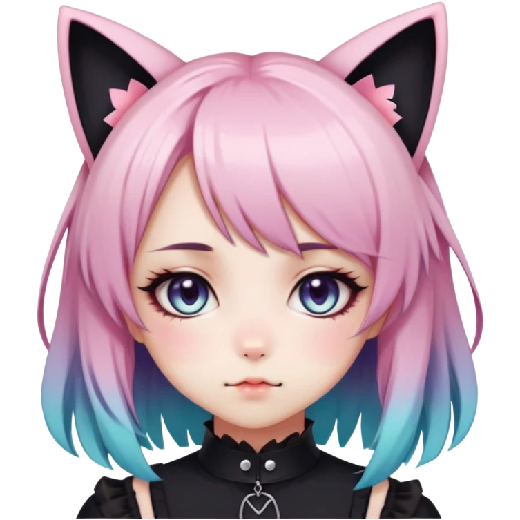 Gorgeous Edgy Kawaii Lolita Gradient Beautiful Anime Emo CatLady emoji