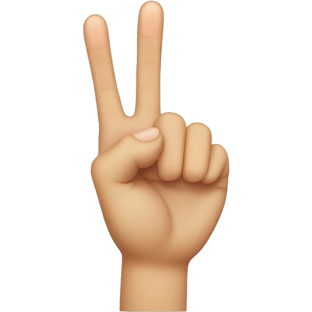 three fingers  emoji