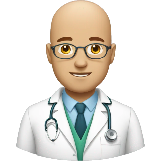 Bald doctor male emoji