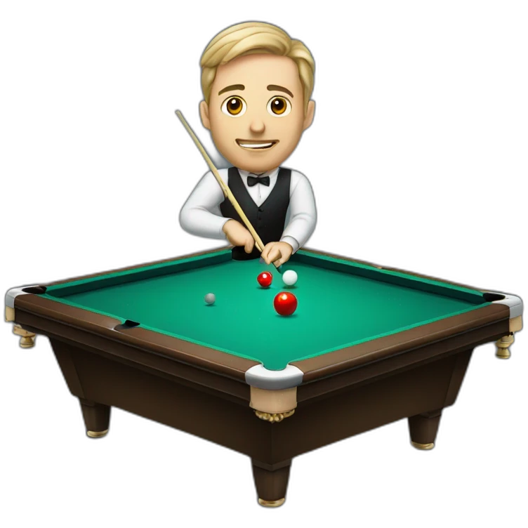 A white Man playing snooker emoji
