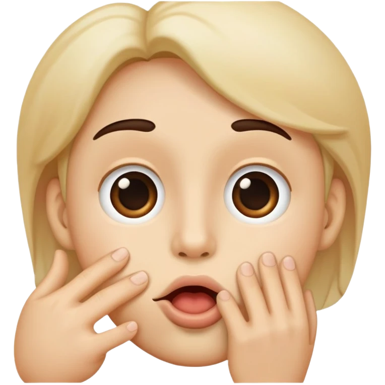 Haz una cara que en la boca tenga una mano emoji