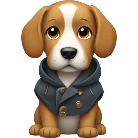 Dog with a coat emoji