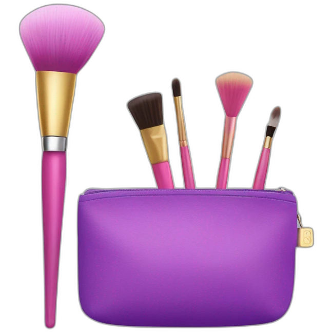 Une trousse de maquillage emoji