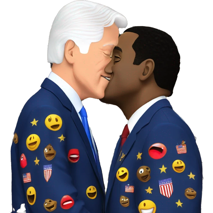Diddy kissing bill clinton emoji