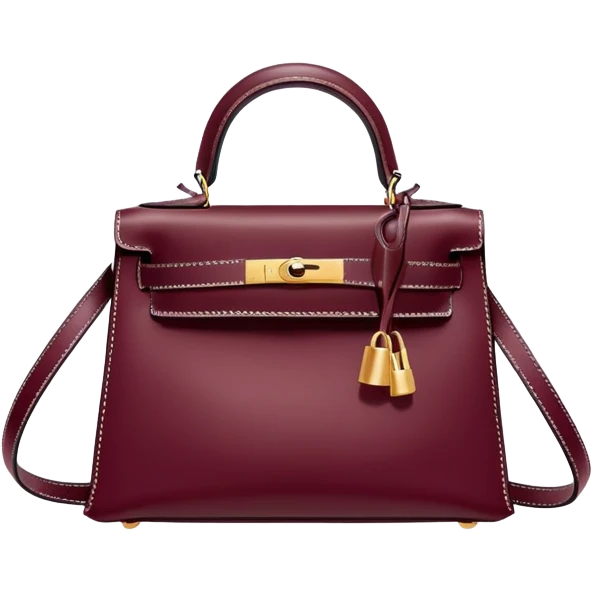 Burgundy hermes mini kelly purse emoji