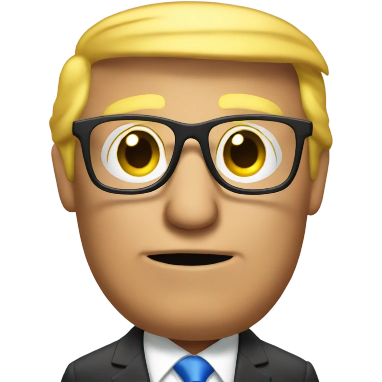 Trump with glasses emoji