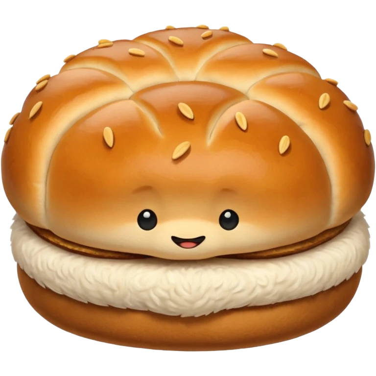 bread bun without cheese emoji