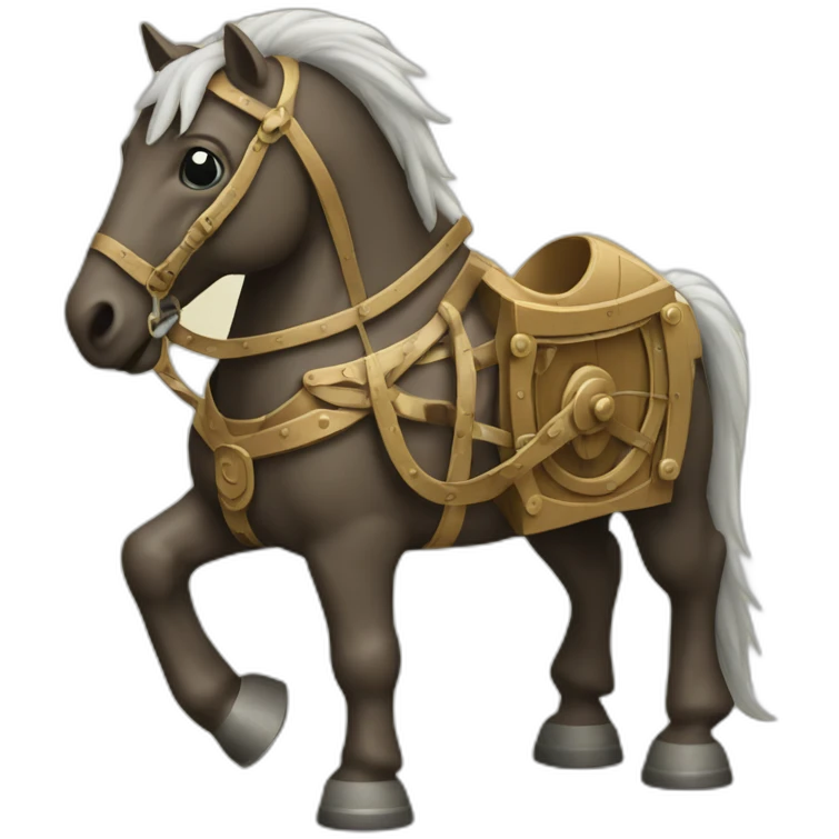 trojan horse on wheels emoji