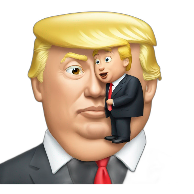 elon musk kissing trump emoji
