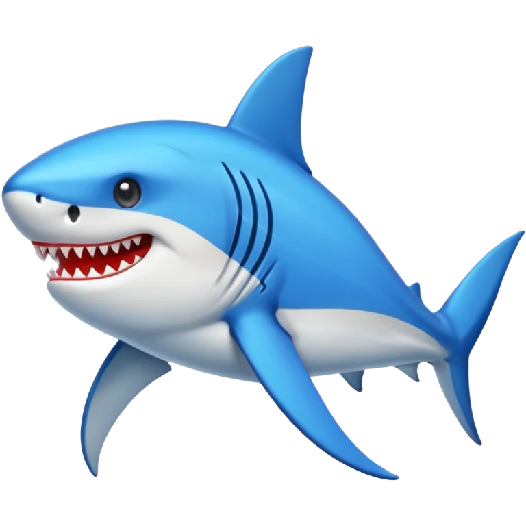 Tiburón con tenis azules emoji