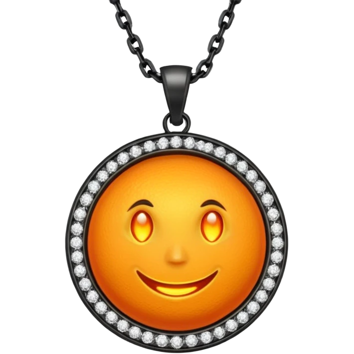 Magic Orange Necklace Diamonds emoji