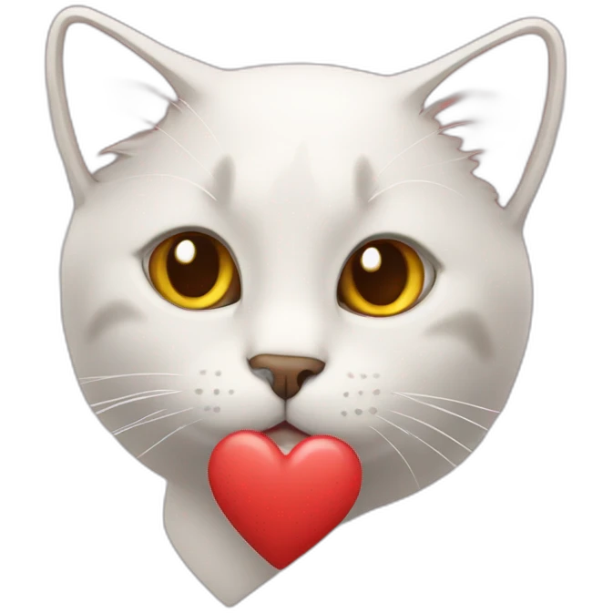 Cat with heart emoji