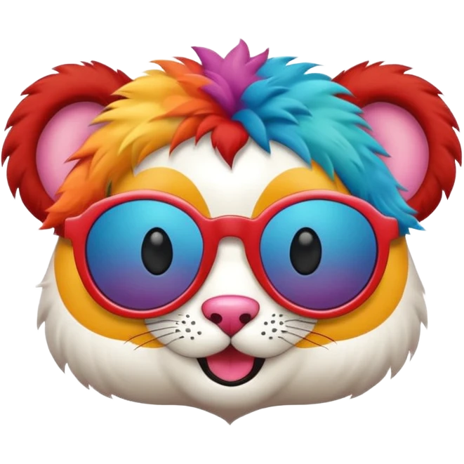a sunglasses circus animal emoji